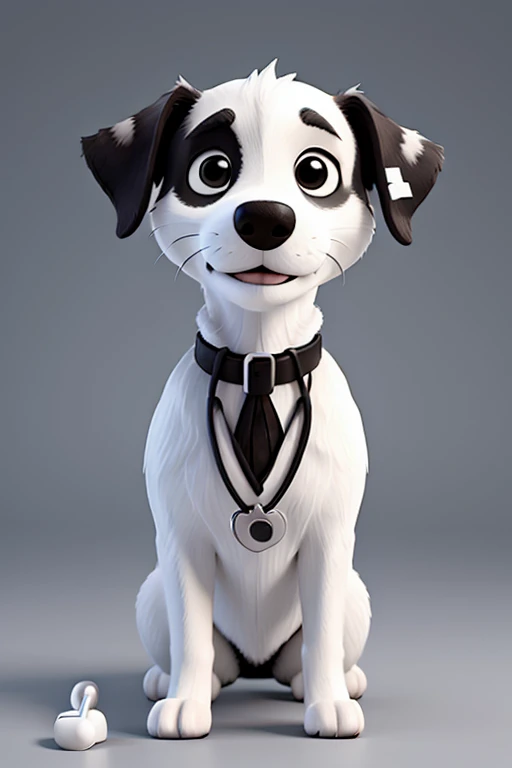 black and White dog doctor