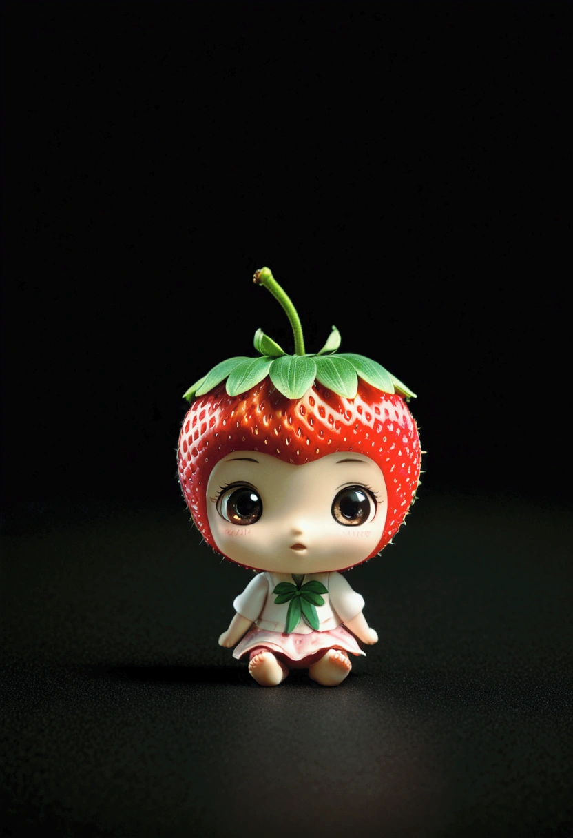 A Strawberry, by Chiho Aoshima, cinematic still, chiaroscuro, dynamic, (best quality, masterpiece, photorealistic), very aesthetic, perfect composition, intricate details, ultra-detailed, vivid colors