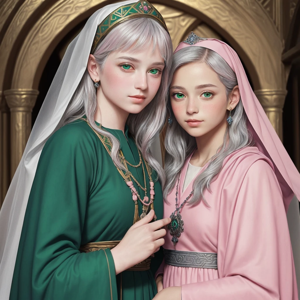 Both back and front side outfit Full body outfit night view full moon fantastical 1girl, a detailed portrait of a cute goth islamic beautiful princess girl, by justin gerard and greg rutkowski and agnes cecile, digital art, realistic painting, dnd, character design, trending on artstation islamic islamic beautiful like moon young female albino skin, snow white skin, white curly hair, slender face, crimson eyes, crimson medieval clothes, innocent face, islamic islamic islamic islamic mythologicalA extremely delicate and beautiful silver-haired girl,Blue pupils,Intricate details, depth of focus,highly detailed, digital painting, artstation, concept art, character art, art by greg rutkowski and tyler jacobson and alphonse mucha veil on head islamic islamic islamic young female albino skin, snow white skin, white curly hair, slender face, crimson eyes, crimson medieval clothes, innocent face, islamic islamic islamic islamic mythological
