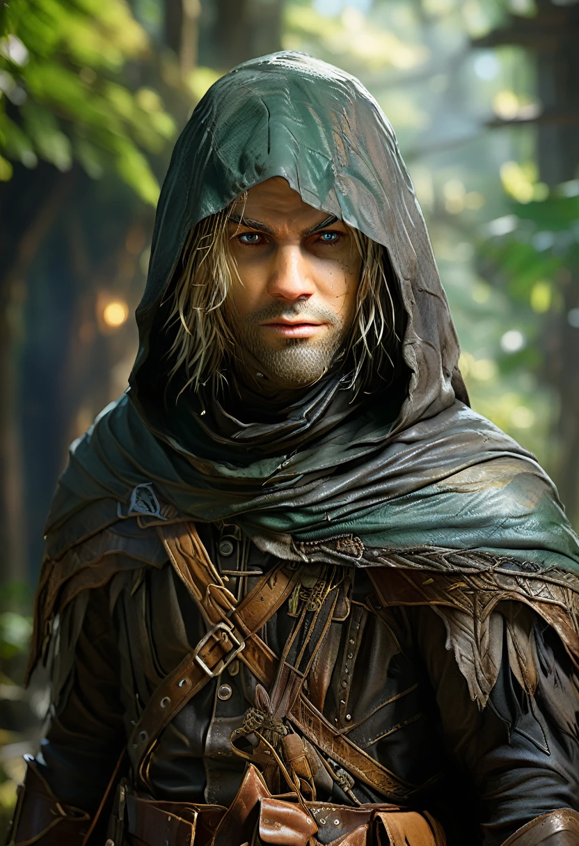 Create a highly detailed and photorealistic blurred image of a man with bow and arrow in a dark forest, male blond elf ranger, Handsome male elf, Fantasy movie still, blond elven male warrior, Legolas as an elf ranger, a male elf, male elf, from Warcraft, male elf ranger, Similar to Legolas, a portrait of a male elf. It should be portrayed with realistic textures and intricate details. Capture the essence of your animated assets while mixing them
Position the character in a natural, outdoor environment, with vibrant, saturated colors and dynamic lighting that highlight their miniaturized forms. The background should be artistically blurred (bokeh effect), creating a sense of depth and focus on the characters. The scene is lit by natural sunlight, casting soft shadows and increasing realism.
Ensure the image is captured in 4K and 8K resolution using a high-quality cinematic lens, enabling a crisp, immersive experience with an emphasis on fine details such as facial expressions, clothing textures, and character-specific accessories. The overall style should blend the charm of the original animated series with vivid, realistic representation, making the characters come to life in a miniature world