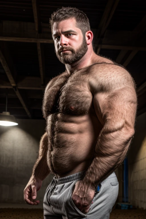 8K HIGH RESOLUTION HDR Very Extremely Realistic Very Detailed High Quality Create a professional studio-style 8K HDR Very Real photograph featuring a middle-aged daddy rugged bodybuilder muscle bears man , burly, very realy detailed hairy, 8K very realistic beared big daddy muscle bear,  and 8K very realistic detailed rugged burly man in shorts. Very Realistic detailed shorts, very realistic hair, very realistic beards, very realistic thick chubby fat neck, very realistic neck lines, very realistic detailed neck, very realistic belly, very realistic burly chest, very realistic detailed hairy burly strong chest and arms, very realistic detailed hairy burly strong chest and arms, very realistic pecs, very realistic burly muscle bear body, very realistic nipples, very realistic burly muscle bear body, very realistic face, very realistic detailed face, very realistic eyes, very realistic detailed eyes, very realistic pupils, very realistic detailed pupils, very realistic nose, very realistic ears, very realistic facial features, very realistic burly arms, very realistic elbows, very realistic hands, very realistic pecs, very realistic belly, very realistic human man body, very realistic bellybutton, very realistic wrists, very realistic fingers, very realistic fingernails, very realistic shoulders, very realistic mouth, very realistic lips, very realistic detailed skin, very realistic skin, very realistic mens clothing, very realistic detailed mens clothing. 8K HDR Very Realistic Hairy Bearded Burly Muscle bear Photoshoot, A very realistic burly muscle bear man in a Farm,  8K HDR Very Realistic Intricately Detailed, 8K HDR very realistic detailed Farm surroundings, 8K HDR very realistic surroundings lighting, No Deformities, captured with a 85mm lens by a world famous photographer, 8K HDR Very Ultra Realistic and 8K HDR Very Realistic Photograph, 8K HDR Clear HDR Quality full with very realistic real details 