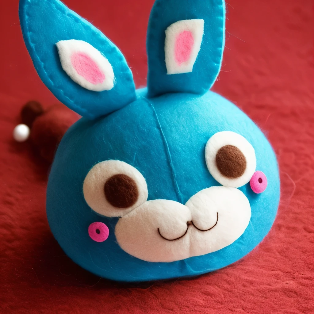 a close up of a stuffed animal with a heart on it, a photo by Anita Kunz, flickr, lowbrow, very detailed felt plushie, felt, bunnypunk, made of felt and cloth and beads, evil. vibrant colors. cute, creepy!!, etsy, springtrap, plush, cute anthropomorphic bunny, plushie