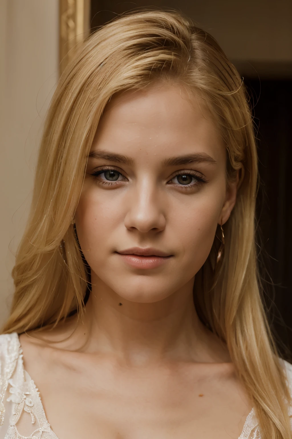 Young noble boy, look at his beautiful blonde mother potrait. 8K, realistic, Europe