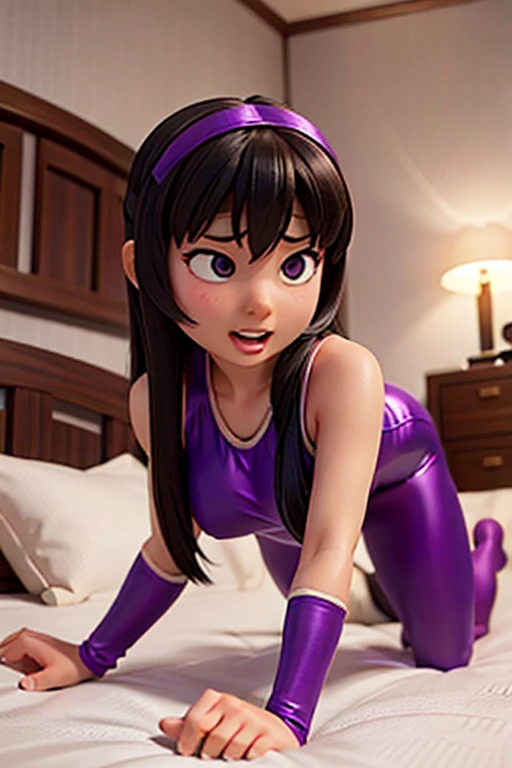 Menina nua com as pernas abertas mostrando a vagina (corpo inteiro) (porn) (sex) (Violet Parr)