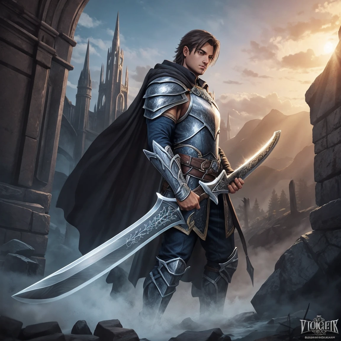Classic steel greatsword illustration