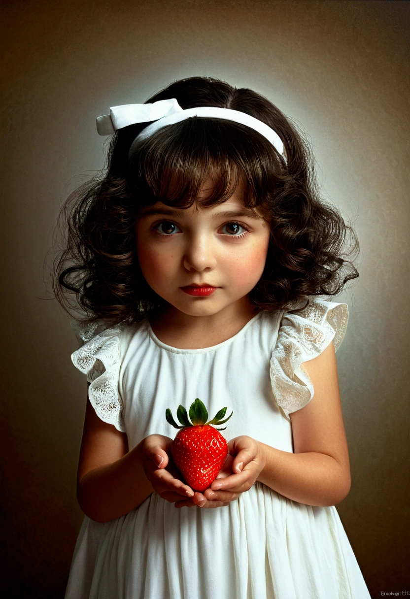 A Strawberry, by Chiho Aoshima, cinematic still, chiaroscuro, dynamic, (best quality, masterpiece, photorealistic), very aesthetic, perfect composition, intricate details, ultra-detailed, vivid colors