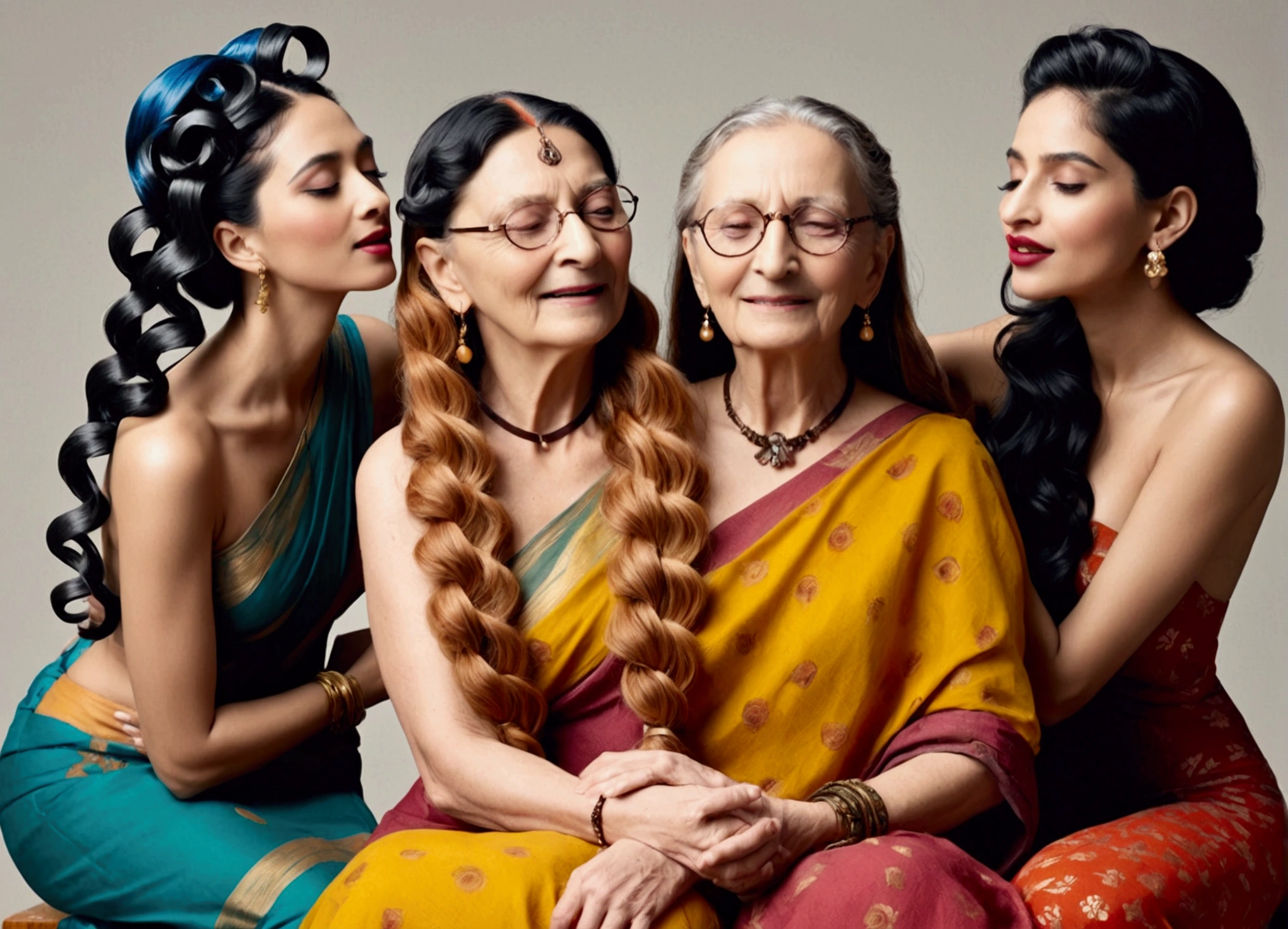 (Best Quality),(High resolution),(8k), (Masterpiece),{{{Full frame}},{{{{{{{{{{{Same exact Image prompt ladies in full nude keeping all other parameters same}}}}}}}}}}},{{{{{{{{{{Full Nude}}}}}}}}}},{{{{{{{{Full Nude}}}}}}}}}}},{{{{{{{{{{All ladies No bra,No bras}}}}}}}}}}},{{{{{{{{{{All ladies No panty,No panties}}}}}}}}}}}