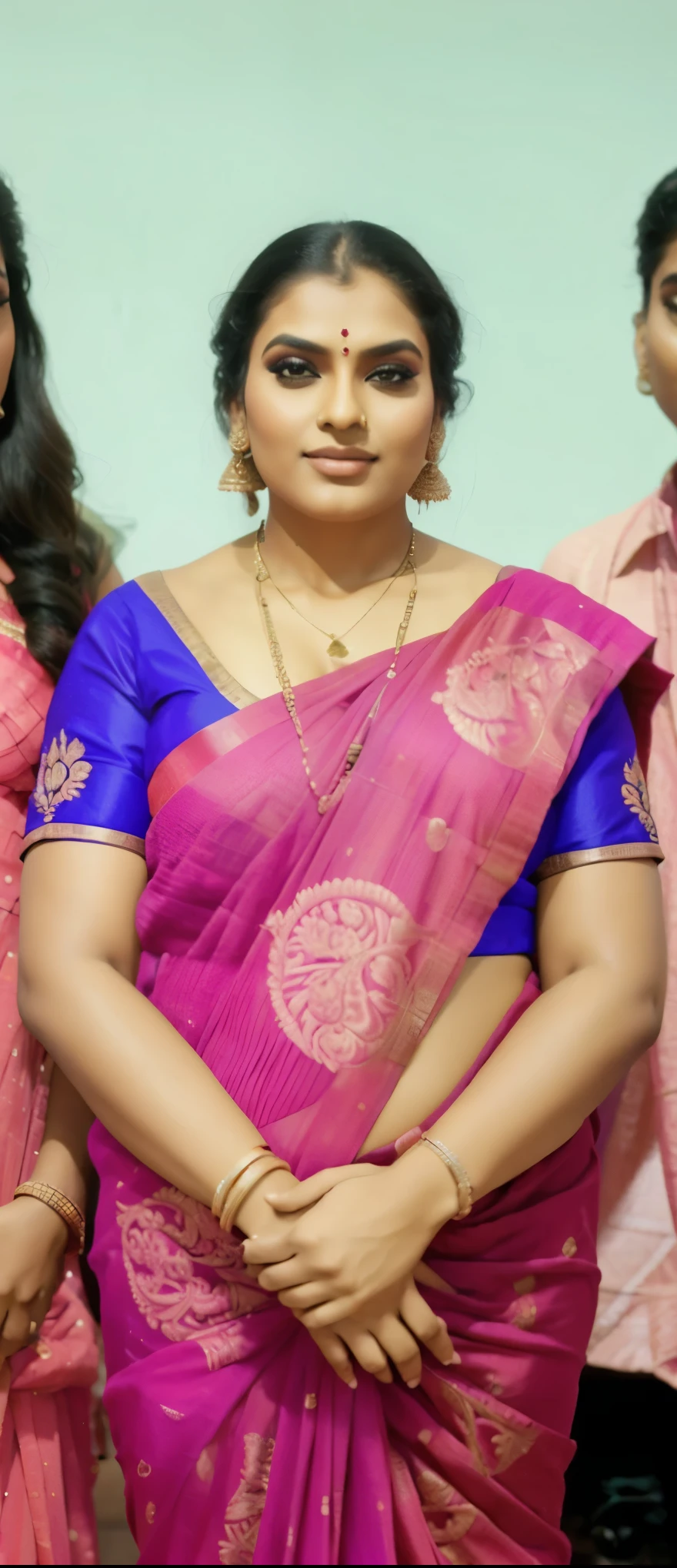 Indian Plus Size lookbook model wearing saree