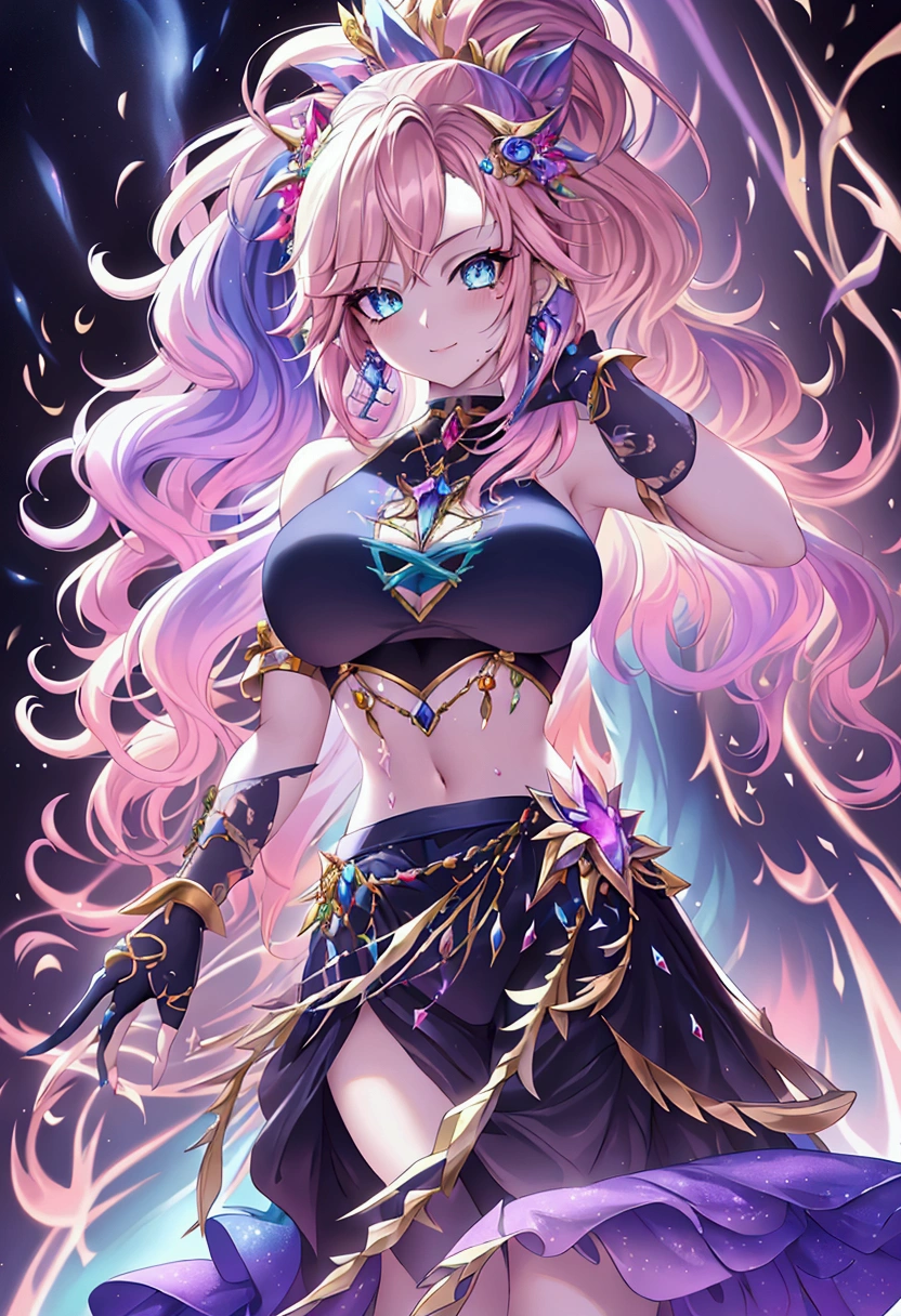 anime manga in 4D vivid colors high quality sombria art sexy seios duros rígidos empinados tits Goku + jinx lol fênix Portrait front view of a girl standing in a mystical marketplace with gold diamond hair in a flowing ponytail in a dynamic pose she is holding a glass of bubbling potion out to the view blue eye in the background are busy vendors and magical light and smoke from the various market stalls anime style intricate detailed bright colors arco íris fantasy concept art digital art intricate oil on canvas