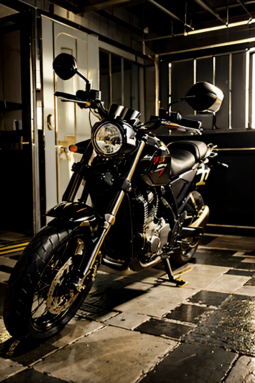 Make me a decal kit for my FZ 3 model motorcycle.0 that has URICOB AND EL 21 in the design and that the design is black with gold