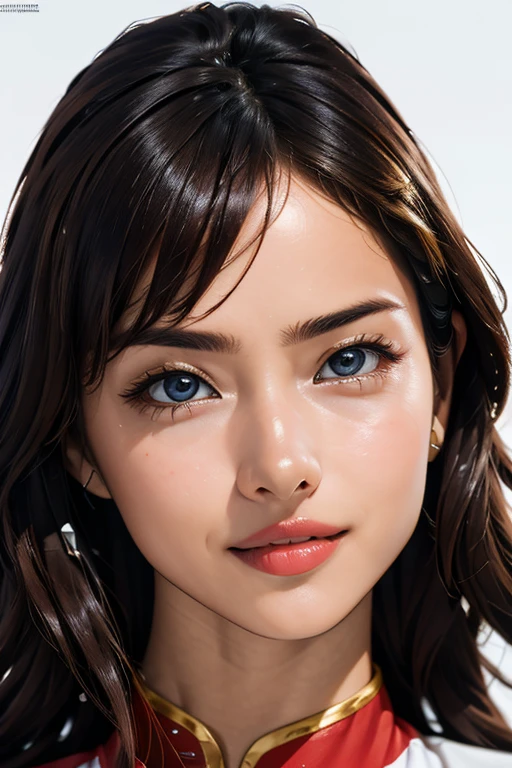 Highest quality　High resolution　Simple　F1 Grand Prix　Racecourse　Companion cute girl　Beautiful face　Race Queen　20 years old　（（head to waste ））