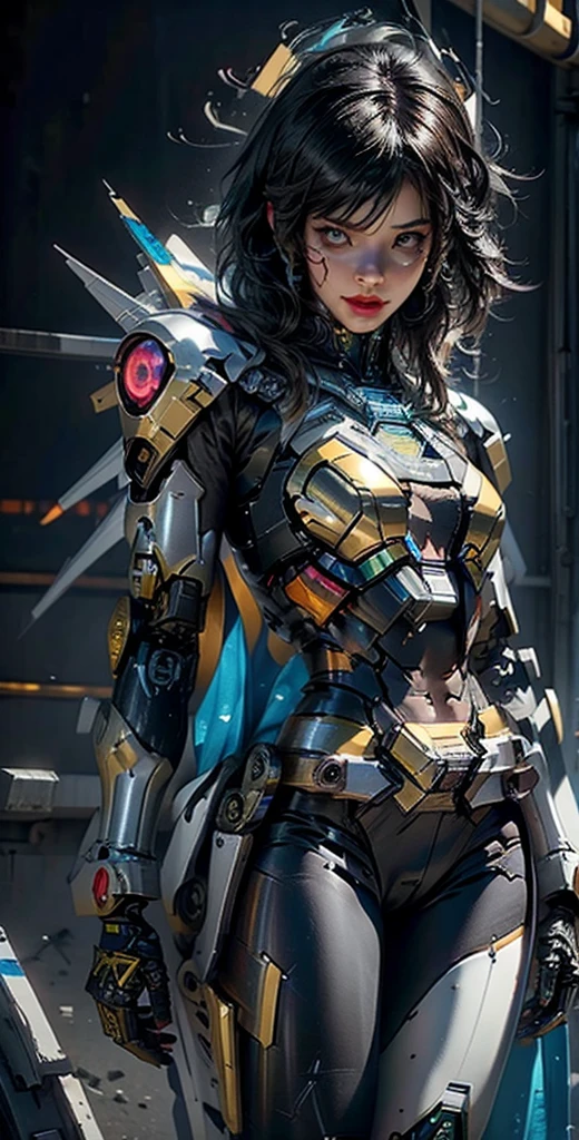 Super detailed, advanced details, high quality, 最high quality, High resolution, 1080p, hard disk,(pharah),overwatch,beautiful cyborg woman,Mecha cyborg girl,battle mode,Mecha body girl,She wears a futuristic mech
