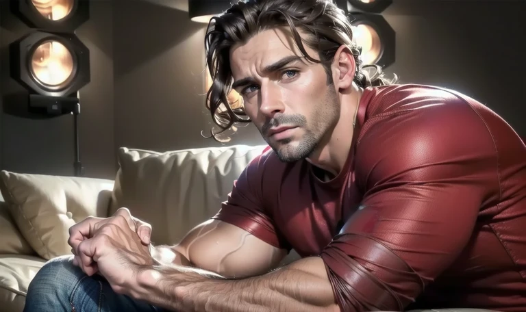 "((highly detailed, detailed eyes, detailed face, clear and realistic facial features, photorealistic, realistic light; cinematic)), ((remove fingers, then repaint red sleeve))."
