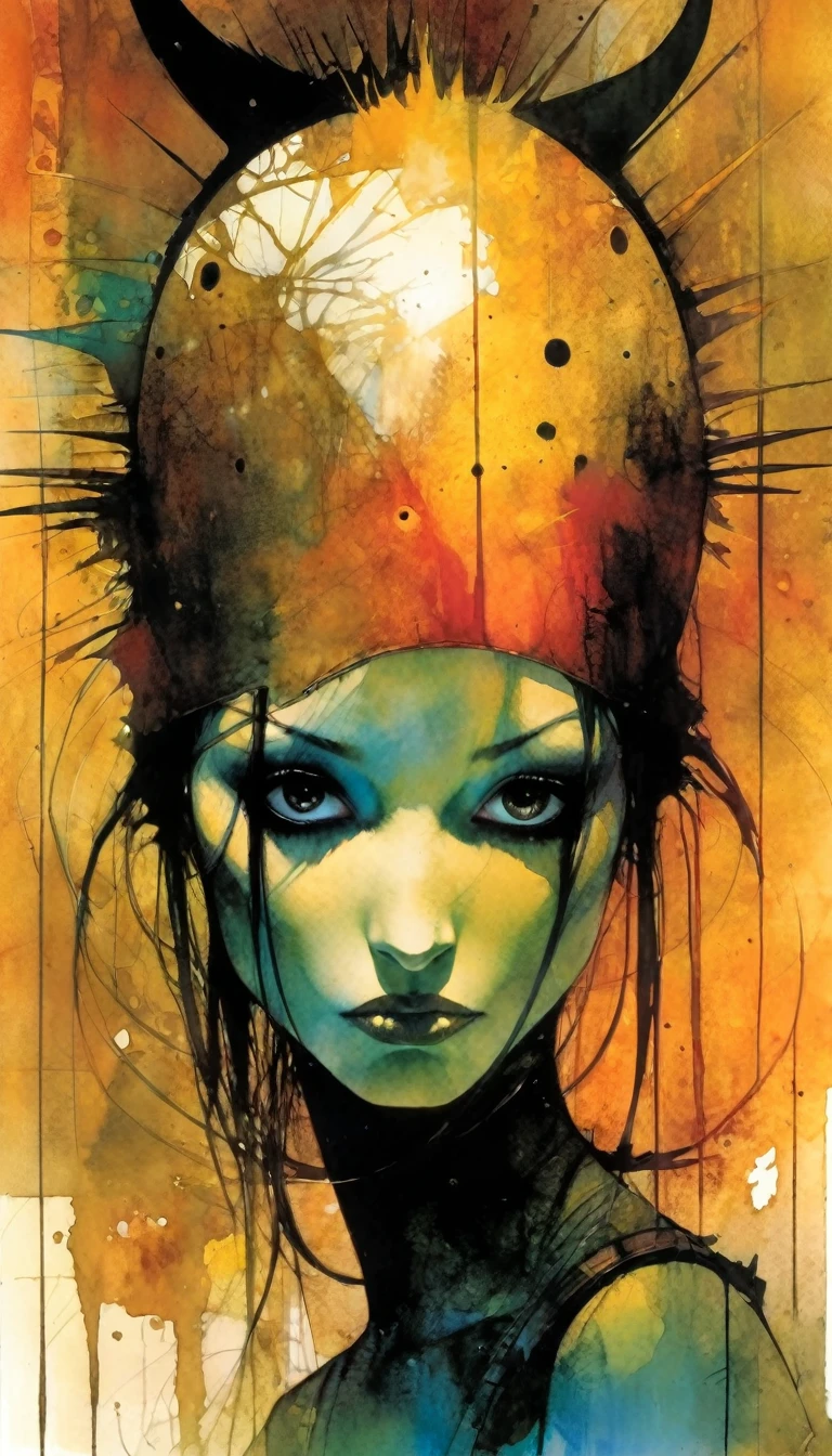 survival, art inspired by Bill Sienkiewicz and Dave McKean.

