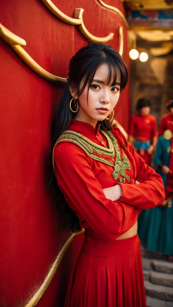 Masai、arpino、Decoration、Red clothes、woman、Warrior