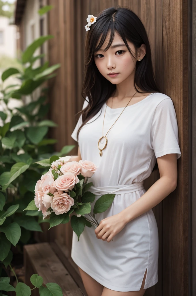 One held a flower