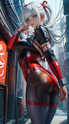 nsfw, SSae, outfit, short skit, off-shoulder_shirt , full body, solo woman,