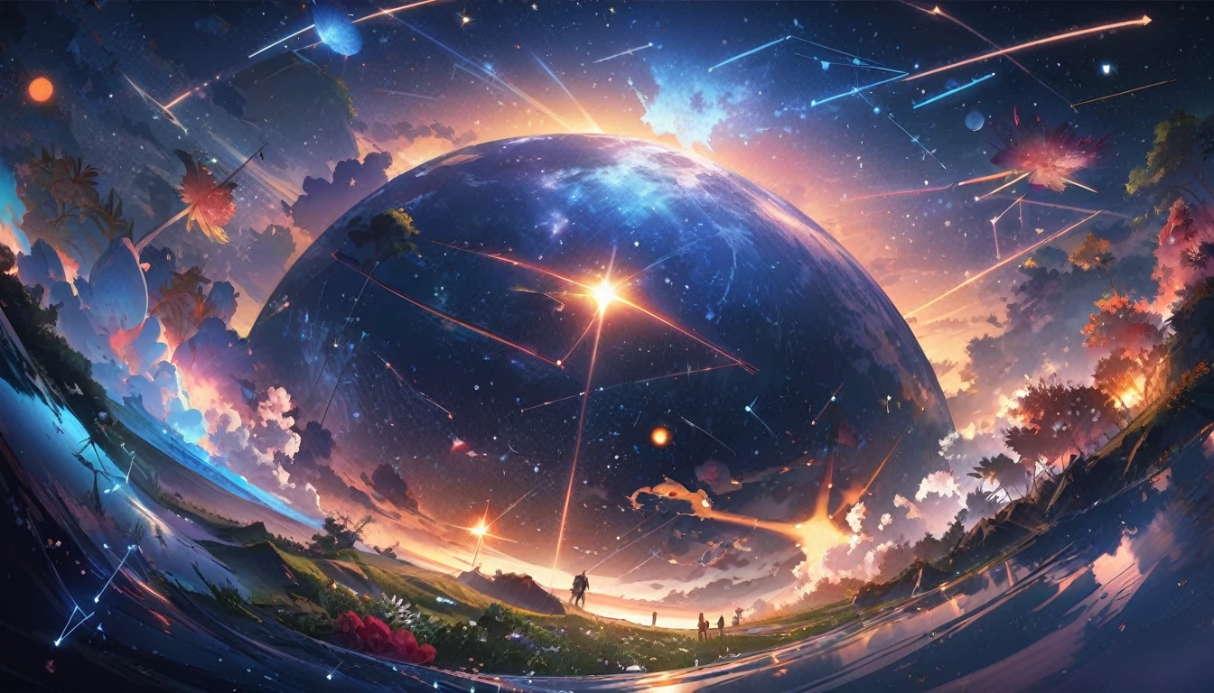 main part, a gorgeous, The landscape, , the night, florals, trpical garden, starrysky, constellation, Amazing, Faraway view, Eau, Quint, accompaniment, Calm, meteors, cosmic, magia, magia, the detail, Justo,