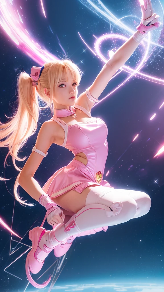 girl with pink hair and a pink dress running, seductive girl, 4 k manga wallpaper, marin kitagawa fanart, style 4 k, cute waifu in a nice dress, girls, , girl, art wallpaper 8 k, 4 k, 4k, seraphine ahri kda