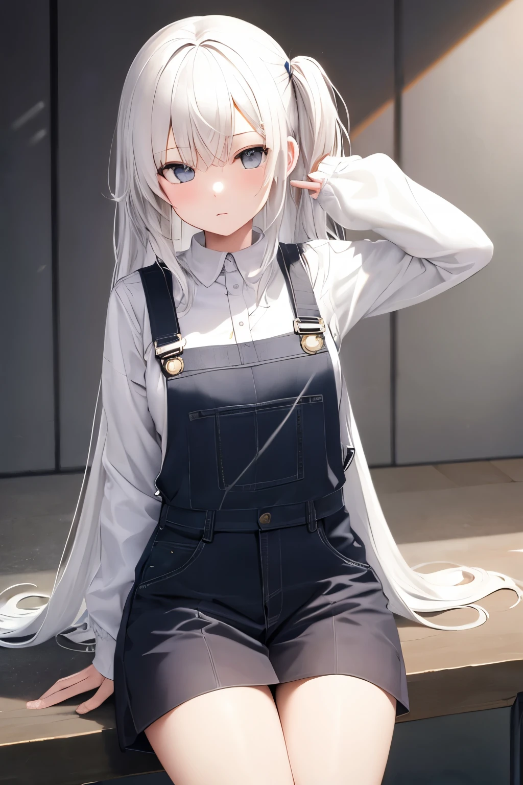 ((Highest quality)), ((masterpiece)), (Hair is white), One high school boy、
Overall image