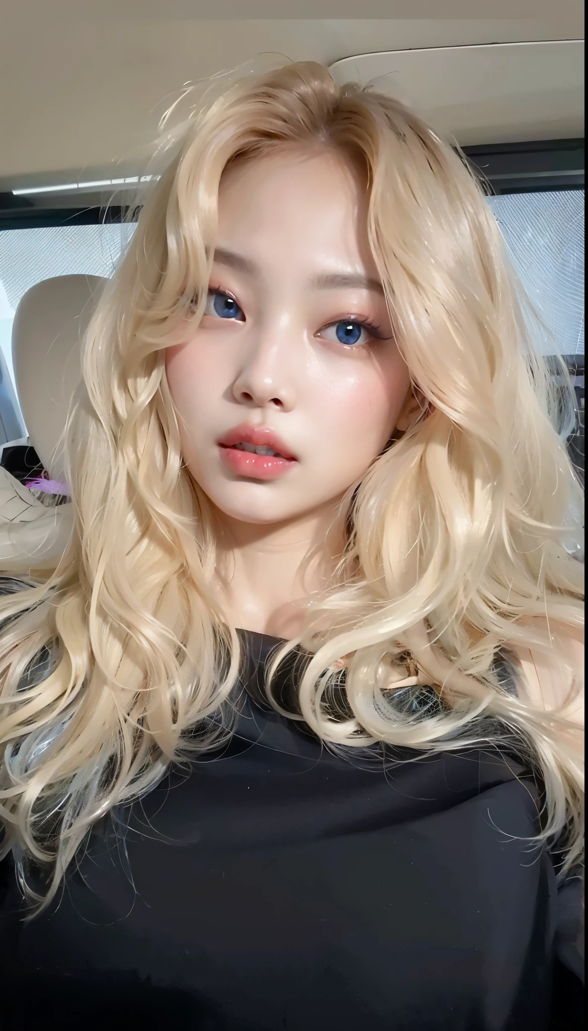 Jennie Blackpink with blue eyes