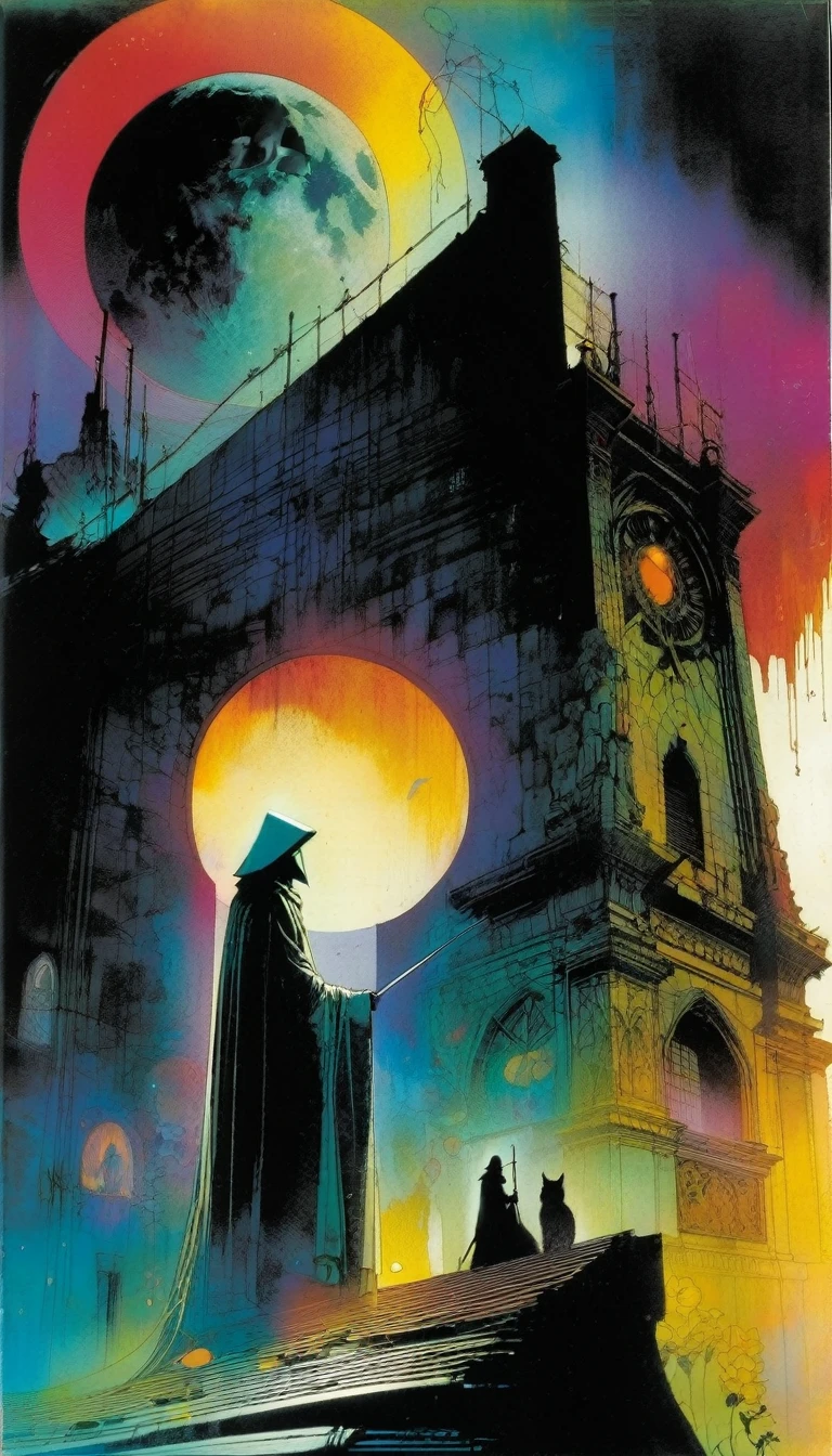 life and death, art inspired by Bill Sienkiewicz and Dave McKean.