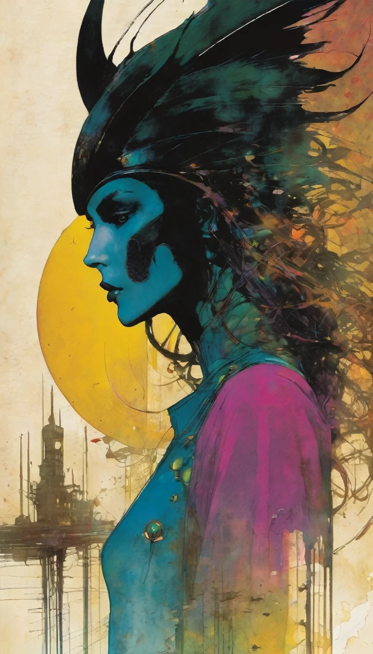 life and death, art inspired by Bill Sienkiewicz and Dave McKean.