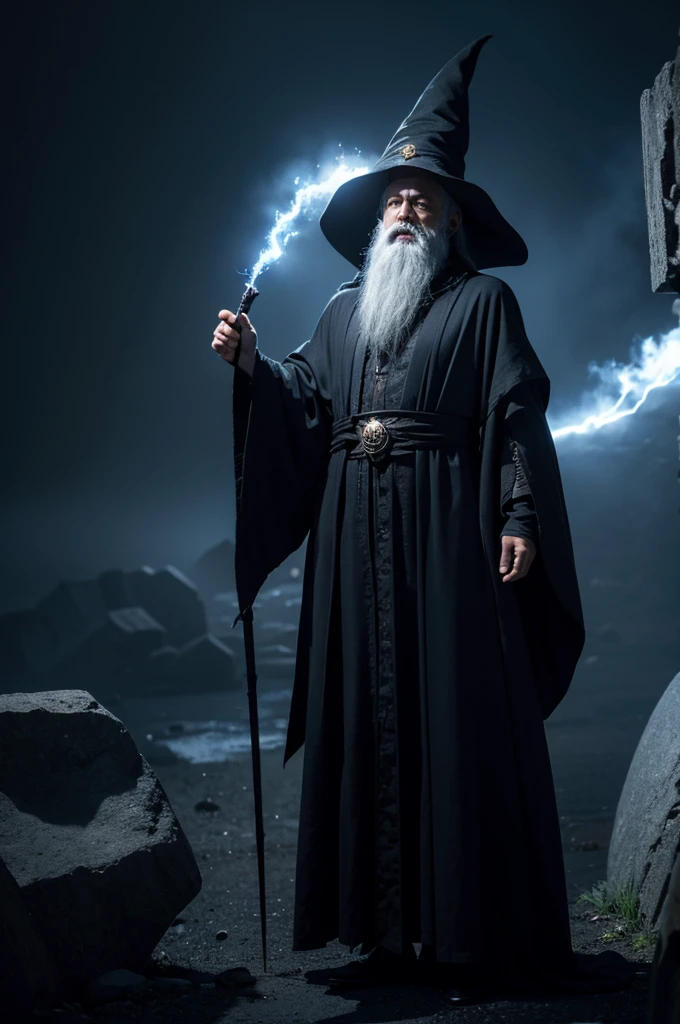 Image of a wizard/half-dark wizard in high resolution and 4k