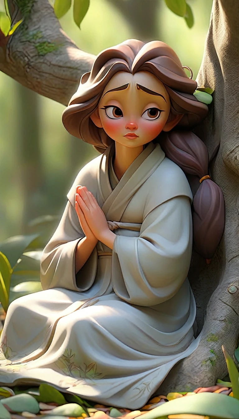 Sob a serene glass, on a peaceful day, a wise man kneels, in voracious prayer. Bible in hands, words of light, seek the comfort that faith always translates. The shadow of the tree, shelter and refreshment, a sacred encounter, an ethereal moment. With eyes closed and heart open, pray with fervor, look for the right path. Every leaf that falls, a divine whisper, guiding your words, showing the destination. On sacred ground, your soul surrenders, to God omnipresent, his life he extends. under the tree, symbol of life and shelter, a man and his faith, in an old dialogue. kneeling in prayer, her strength she renews.