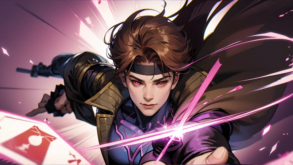 gambit in fighting pose, close up image