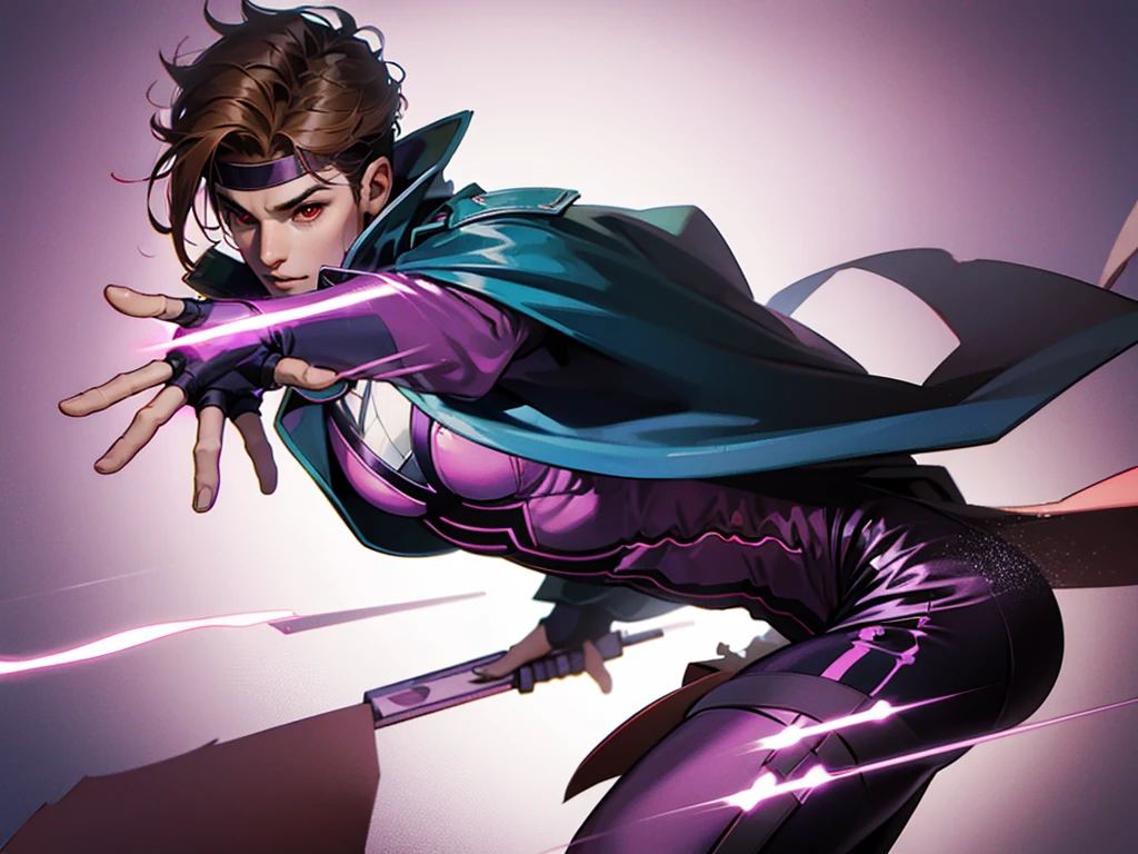 gambit in fighting pose, close image