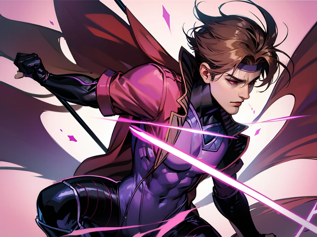 gambit in fighting pose, close image