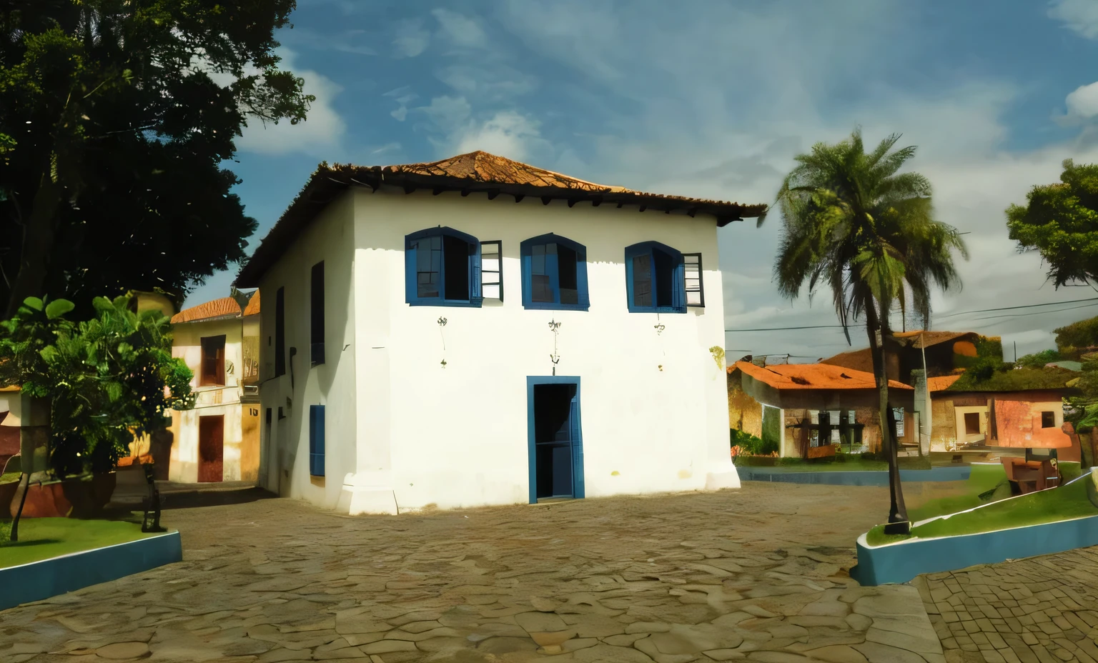 recreate a this in colonial portuguese architecture, --no