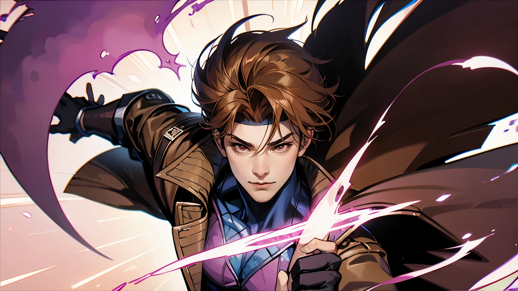 gambit in fighting pose, close up image