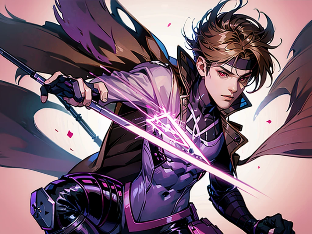 gambit in fighting pose, close image