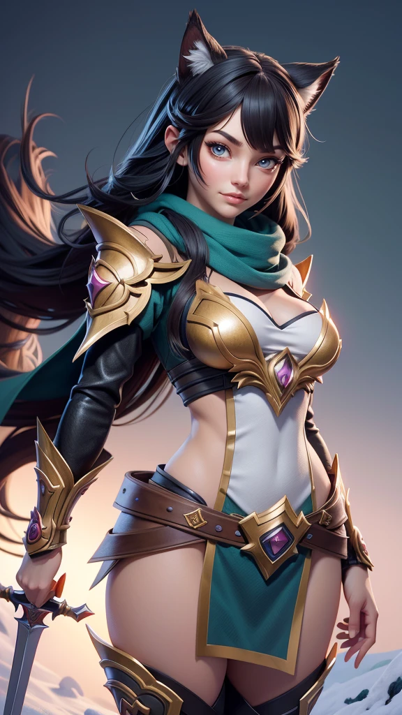 a young girl with a sword and really skimpy wolf armor in the snow, showing lots of skin, body being exposed, an anime drawing inspired by rossdraws, Artstation contest winner, fantasy art, a very beautiful berserker woman, trending on artstation pixiv, detailed anime character art, small breasts, clean detailed anime art, detailed anime artwork, forest hunter lady, extremely detailed artgerm, detailed anime art, detailed digital anime art