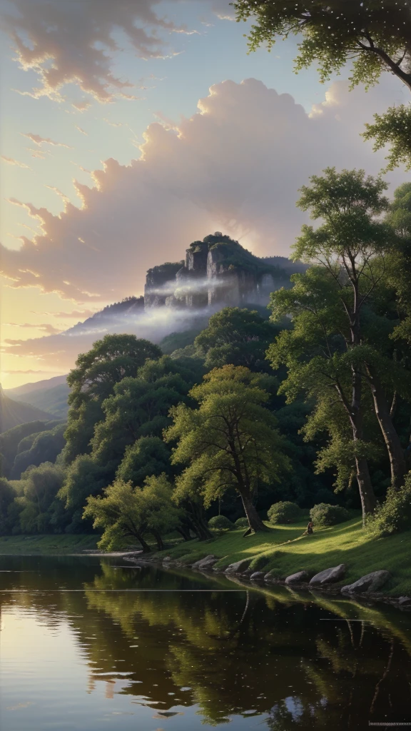 (best quality,4k,8k,highres,masterpiece:1.2),ultra-detailed,(realistic,photorealistic,photo-realistic:1.37),house,mountain,waterfall,sunset,lake,flowers,scenic landscape,peaceful atmosphere,breathtaking view,serene colors,reflection on the water,vibrant flora,tranquil moment,harmony of nature,azure sky,majestic peaks,gentle cascade,natural beauty,sunlight piercing through the trees,serenity in the air,inviting path,picturesque setting,dreamlike scenery,distant horizon,painting-like panorama,soft warm light,calm waters,misty textures,tower over the landscape,awe-inspiring sight,hidden oasis,splashing water droplets,melancholic hues,serene sunset,tranquil surroundings,a burst of colors,dancing in the breeze,blending with the surroundings.