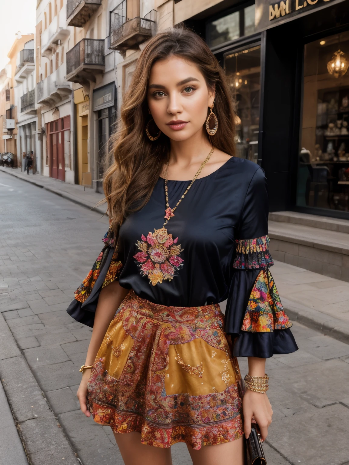 women´s clubware Spain
Top:
Style: Bold and vibrant with fashionable details like ruffles, embroidery, or dramatic sleeves.
Fabrics: Satin, chiffon, or velvet with bold textures.
Colors: Bright colors like red, royal blue, or floral prints.
Details: Features ruffles and vibrant patterns for a lively appearance.
Mid:
Style: Skirts with bold patterns or fitted bodycon dresses with ruching.
Fabrics: Stretchy or luxurious fabrics with vibrant textures.
Colors: Bright or bold patterns.
Details: Includes ruching or eye-catching prints that add visual interest.
Legs:
Style: High-waisted skirts or trendy shorts with embellished details.
Fabrics: Stretchy or patterned fabrics with fun details.
Colors: Bright or contrasting shades.
Details: Features embellished details or vibrant prints for a trendy look.
Shoes:
Style: High heels or fashionable ankle boots with unique designs.
Fabrics: Leather or suede.
Colors: Bold colors or classic black.
Details: Features unique designs or embellishments for a striking appearance.
Accessories:
Style: Statement jewelry such as large earrings or chunky bracelets with vibrant accents.
Fabrics: Bold metals with fun stones.
Colors: Bright and bold tones.