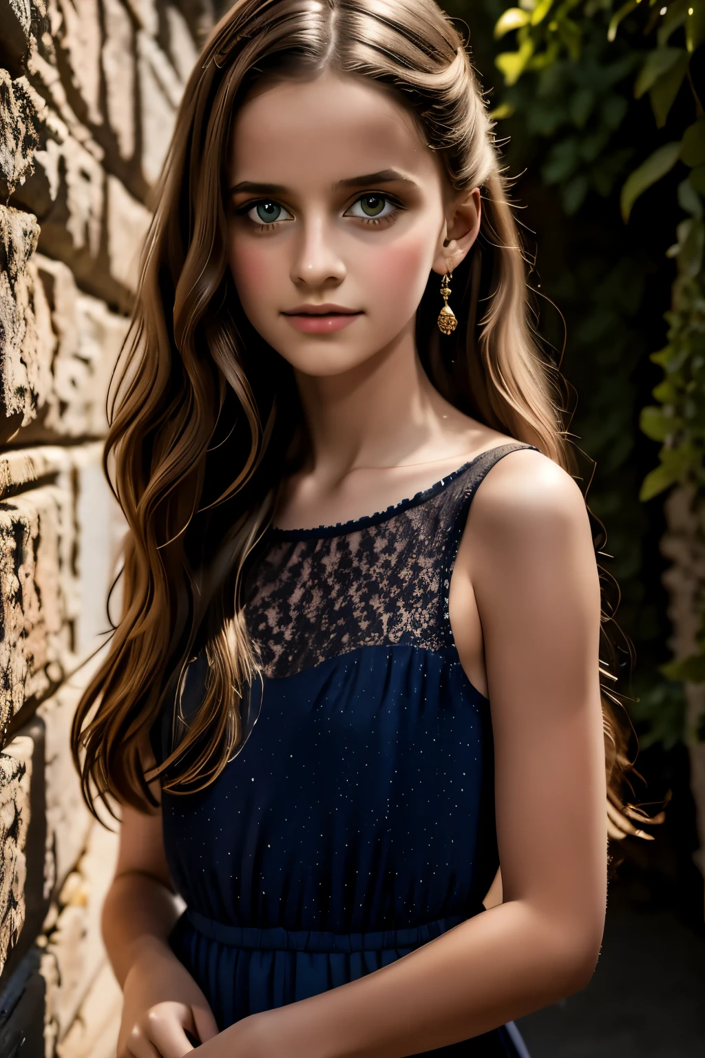 12 years old eleonora girl ,full body, professional, photoshoot Best quality, masterpiece, ultra high res, (photorealistic:1.4), raw photo, 1girl, offshoulder, in the dark, deep shadow, low key, cold light, detailed skin, casual dress