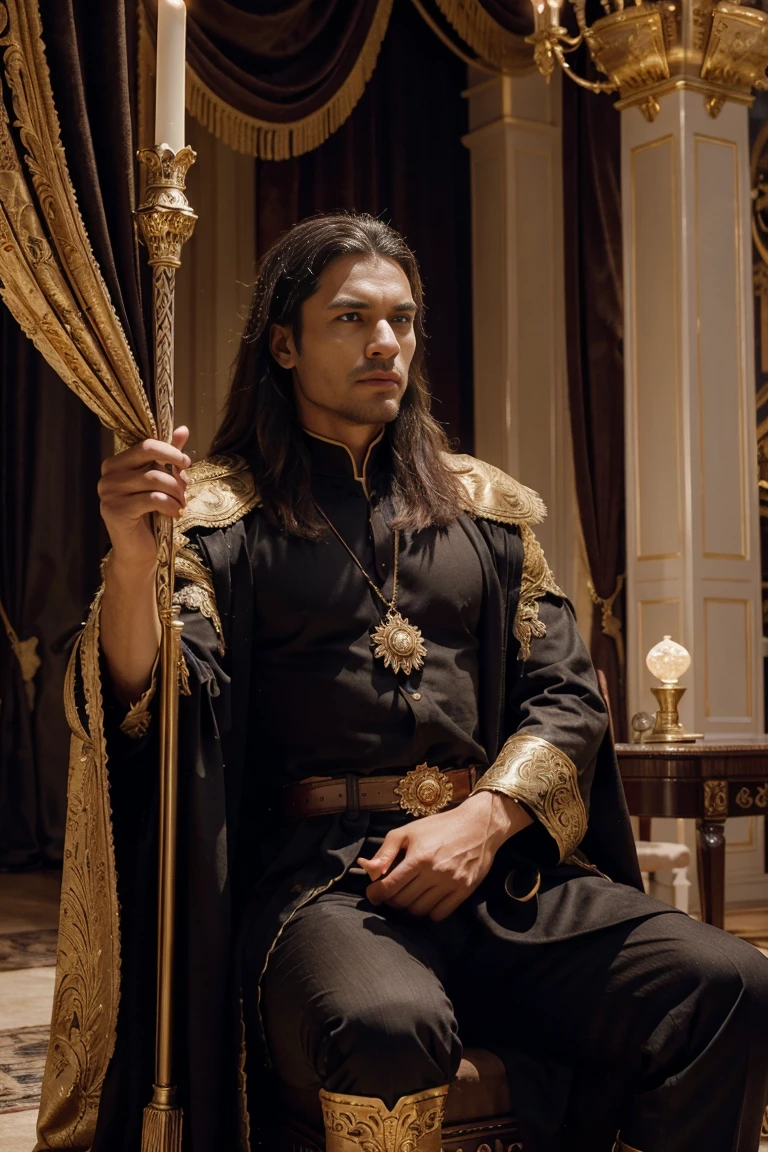 Imagine a Leo in a luxurious and grand environment, like an opulent living room with extravagant decor. The room is lit by crystal chandeliers, with heavy curtains and high-end furniture. At the center, there is a throne or an ornate chair, where the leo is sitting, reflecting your strong sense of pride and ego.
The Leo is dressed majestically, perhaps with clothes rich in golden details and a cloak that symbolizes their royalty and dignity. His expression is intense and determined, with eyes that shine with passion and a posture that exudes confidence and authority.
Around her, there are elements that symbolize his need for dramatic and grandiose revenge. There might be a stage or an arena, suggesting he is ready for a performance or a public confrontation. In your hands, he holds a scepter or a decorative sword, highlighting your willingness to restore your honor and teach a memorable lesson.
No fundo, there are flags or banners with lion symbols, reinforcing your sign and your imposing presence. Lighting highlights your figure, creating dramatic shadows that accentuate its power and intensity. Ao redor dele, there are people watching, reflecting the attention and audience he desires for his revenge.
This image captures the essence of Leos, showing your strong sense of pride and ego, and the dramatic and grandiose way in which they seek revenge, ensuring the lesson is learned and their honor publicly restored.