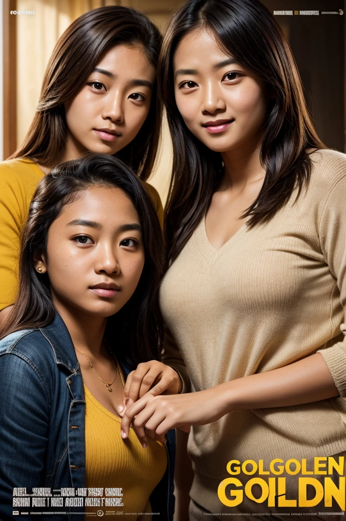 Golden Ambition movie poster with two college make and female students