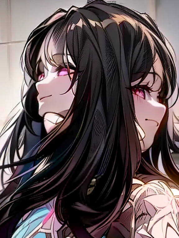 girl with both heads, Anime girl with long black hair and white shirt, Realistic anime style, Realistic anime style, Beautiful anime face images, Two beautiful anime girls, smooth cg anime art, digital anime art, beautiful anime pictures, detailed digital anime art, Realistic anime art style, Semi-realistic anime style, Anime style digital art, Anime style digital art, digital anime illustration,DSLR Photos, (8ก, 4K, Masterpiece),(Masterpiece, best quality), best resolution, (3 heads:1.5),Arms separated,arm circle, (Put your hands on your head...), (lower hand on ankle), (lower hand on leg), Full content in the frame, full body view, (four arms),(Multi-arm),(many hands), รูปร่างเพรียวบาง Masterpiece,best quality,best resolution,1 woman,many heads, upper body, smile,  Facing the audience,big breasts,simple background,Beautiful face,Beautiful hair,beautiful eyes,beautiful body,Beautiful hands,conjoined twins