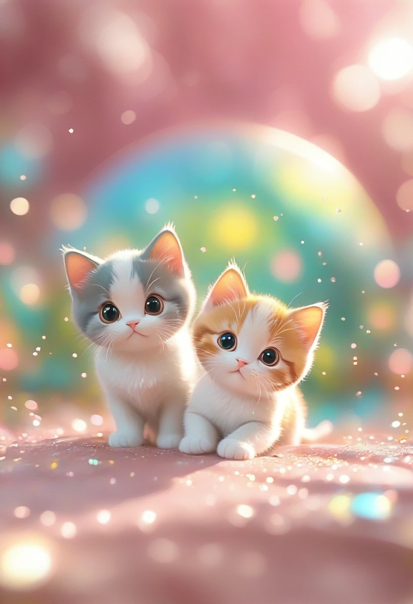 (masterpiece, Highest quality:1.2), Fisheye Lens:1.4，Multiple cats close-up on a pink background, Cute numbers艺术, Beautifully detailed digital art, 8K high resolution illustration wallpaper, Cute numbers, Blurred dream picture, 4K HD wallpaper illustration, Cute 3D rendering, Beautiful artistic illustration, 2D illustration, 2D illustration, Blurry dreamy illustration, Spectacular concept art. Bokeh