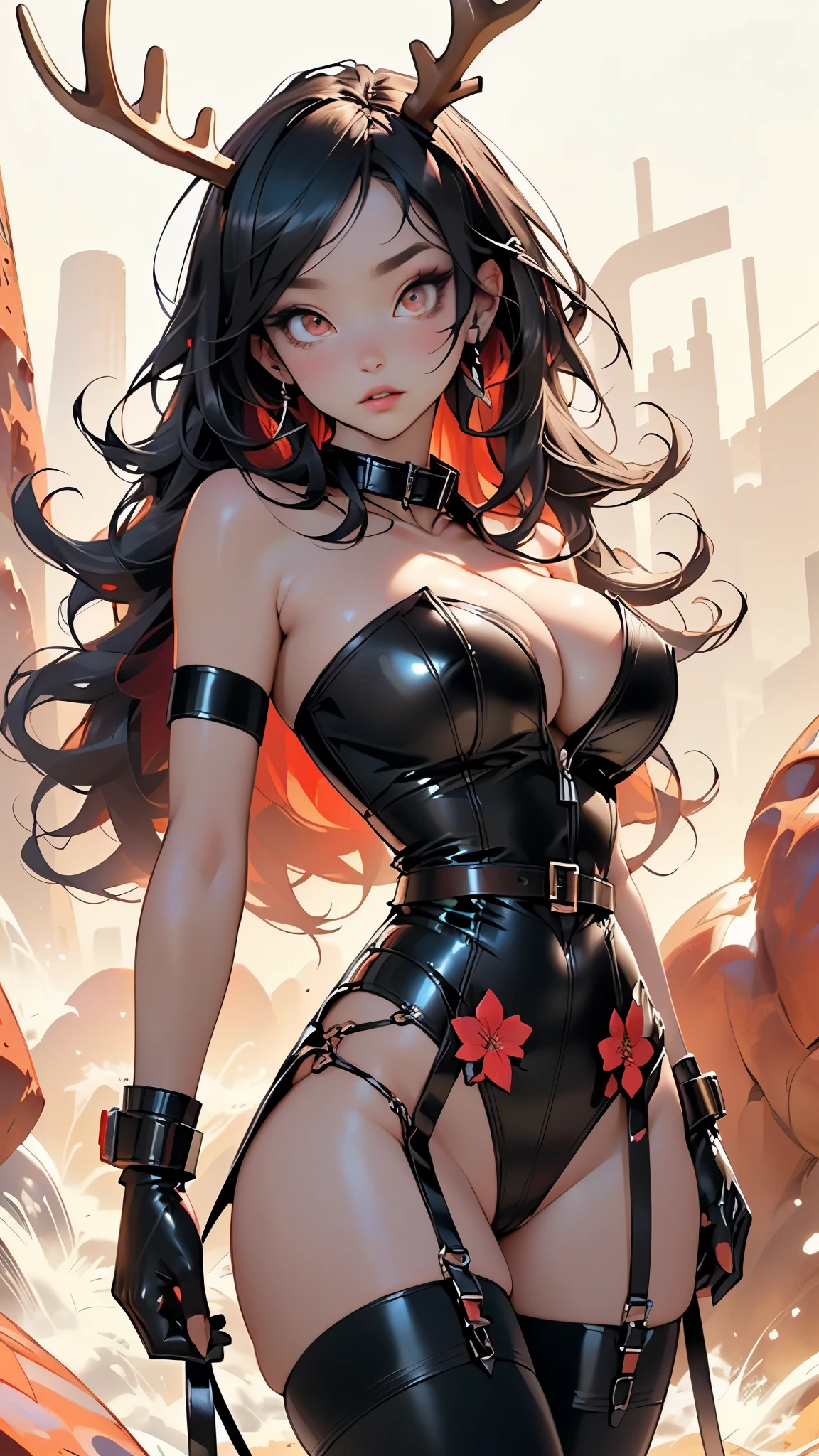 raios chamas clima all local Hyper-realistic digital painting of the natural beauty of Sasuke + Avril Lavi de combate sexy poder scarlet cortes gold vestido curto Black sexy with piercing eyes, reflections in the big silver eyes pupils highly detailed, dynamic and perfect composition, in grunge graffiti style using the airbrush techniques of Wadim Kashin, combining the gentle artistry of Jose Royo, Boris Vallejo, Julie Bell, Carne Griffiths and Brian Froud, precise