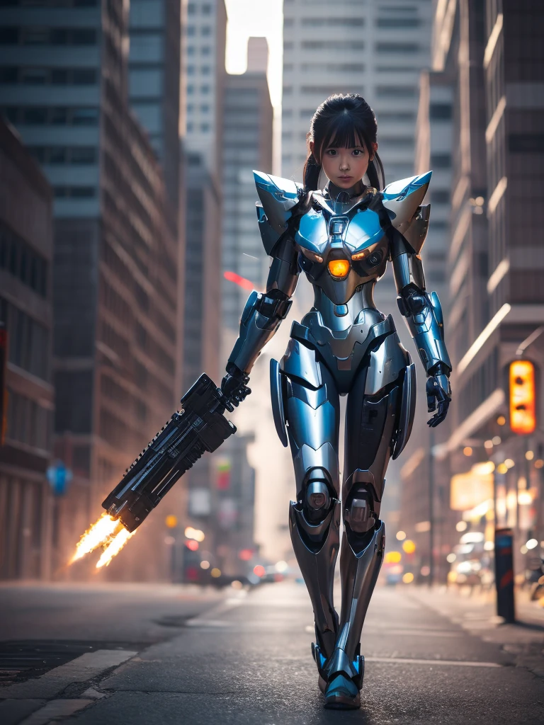 Textured skin, Super Detail, Attention to detail, high quality, 最high quality, High resolution, 1080P, hard disk, beautiful,(Super Heroine),(Mecha Queen),Missile Guide,beautifulサイボーグ女性,Mecha Cyborg Girl,BATTLE MODE,Girl with a mechanical body,She is wearing a combat cyborg mech with weapons,Full Body Shot