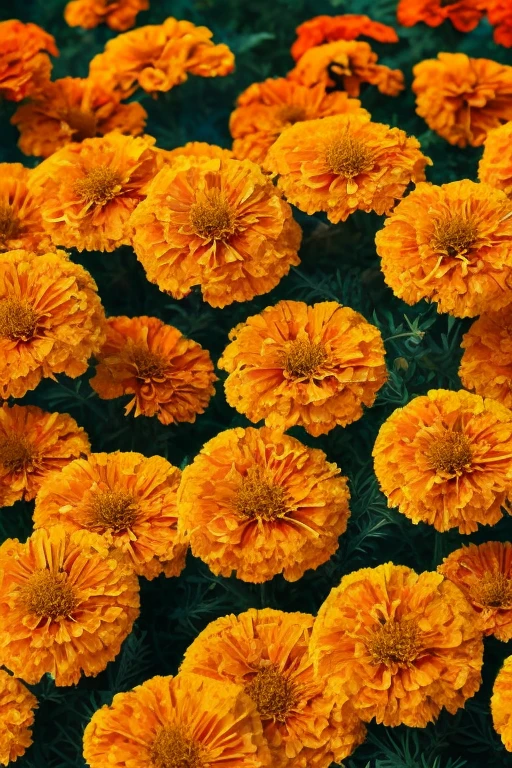 marigold flower,colorful petals,orange yellow,sunlight,botanical,floral,nature,natural lighting,photorealistic,highly detailed,sharp focus,HDR,8k,studio lighting,vibrant colors,rich textures,floating in air,seamless background