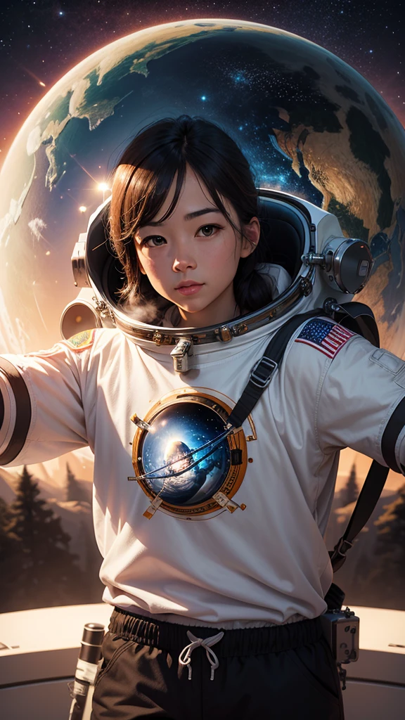 create an astronaut picture for a t-shirt logo