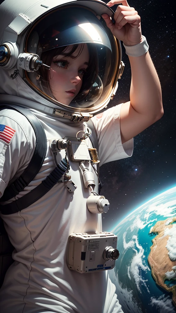 create an astronaut picture for a t-shirt logo