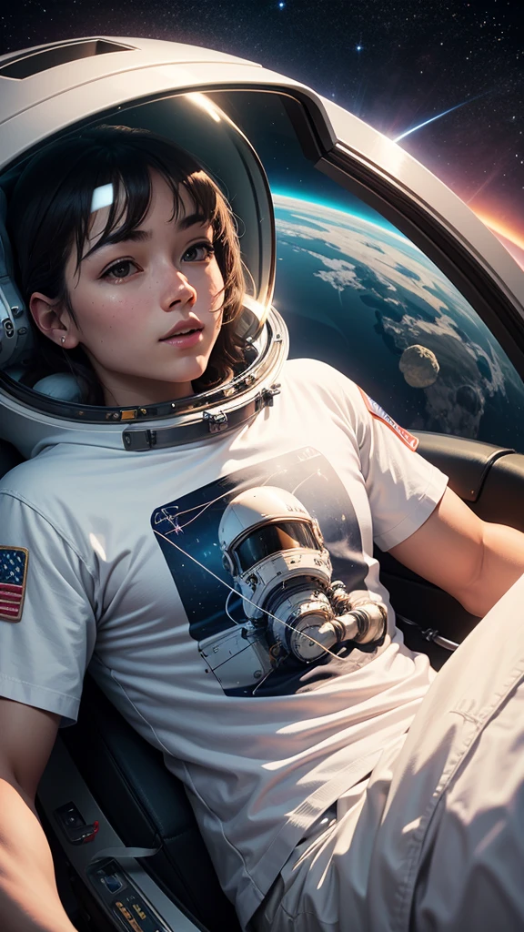 create an astronaut picture for a t-shirt logo