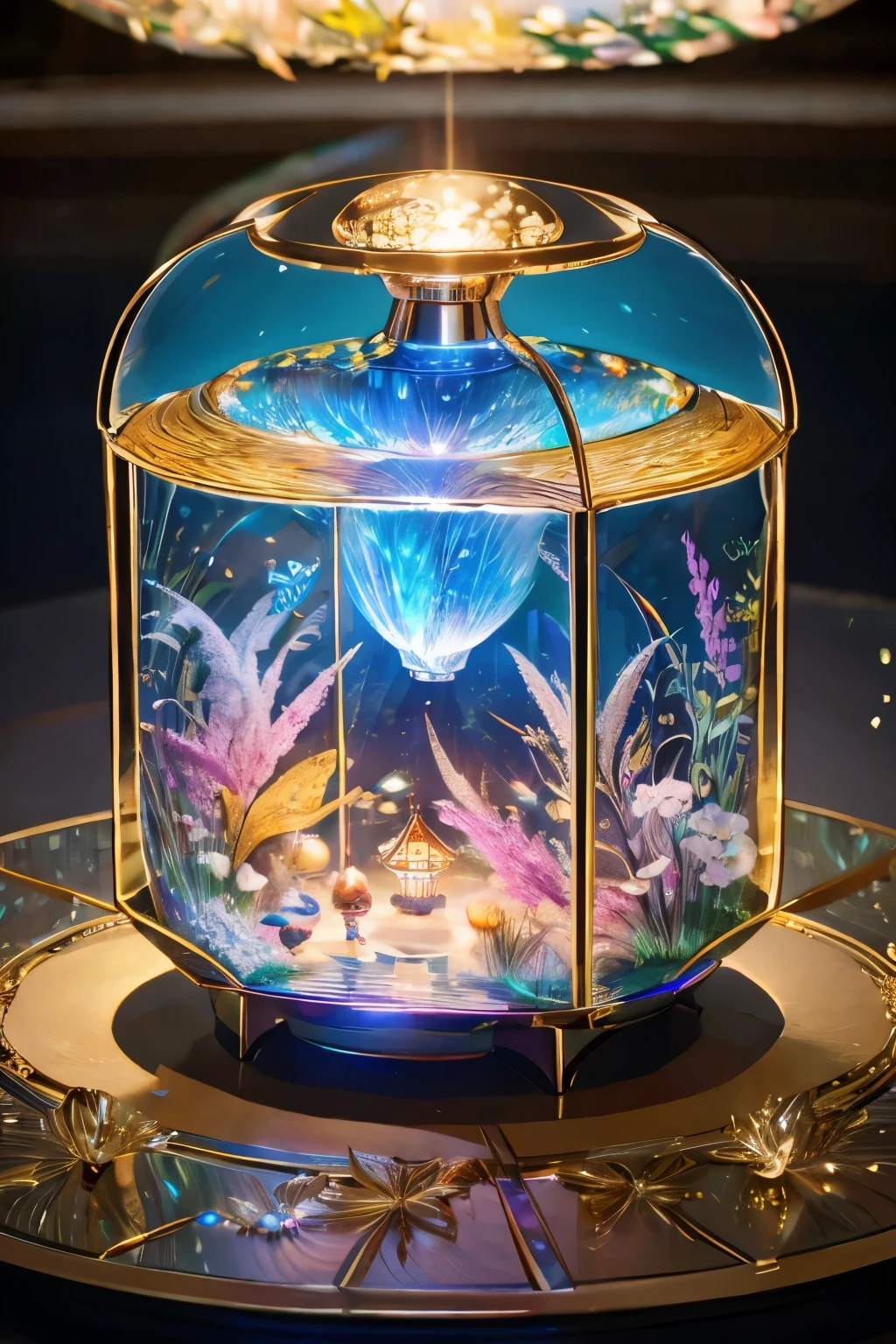 masterpiece、Highest quality、(A delicate and beautiful summer festival scene captured in a bottle.)、Summer Tradition、World Masterpiece Theatre、High-resolution equirectangular projection、Highest quality、Raise your consciousness、Material、canvas、Oil、realism、Realistic,wonderful景色,An atmosphere full of dreams and hope,masterpiece.16K, Ultra-high resolution, Ultra-high resolution, to be born,wonderful ,future、Iridescent、The world 30 years from now。